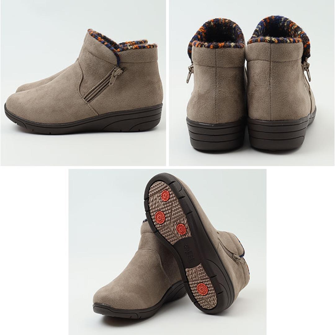 パンジー ブーツ pansy PS1483 通販 ショートブーツ 婦人靴 レディース シューズ 幅広 4E ワイド サイドファスナー 抗菌防臭 撥水 生活防水 雨の日 滑りにくい 歩きやすい 脱ぎ履きしやすい 履き口ゆったり パンジーハーツ 女性用 レディース靴 ブラック 【即日発送】22.5cm