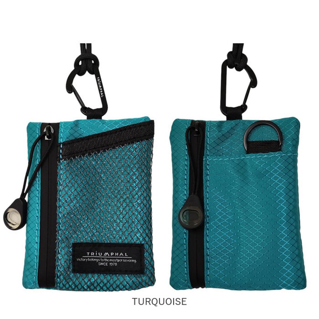 ネックポーチ 通販 ミニネックポーチ ナイロンメッシュ 男女兼用 ポーチ マルチポーチ 財布 パスケース 軽量 軽い コンパクト 小銭ケース ミニウォレット メンズ レディース マルチケース おしゃれ かわいい アウトドア キャンプ ギフト 贈り物 BLACK ・