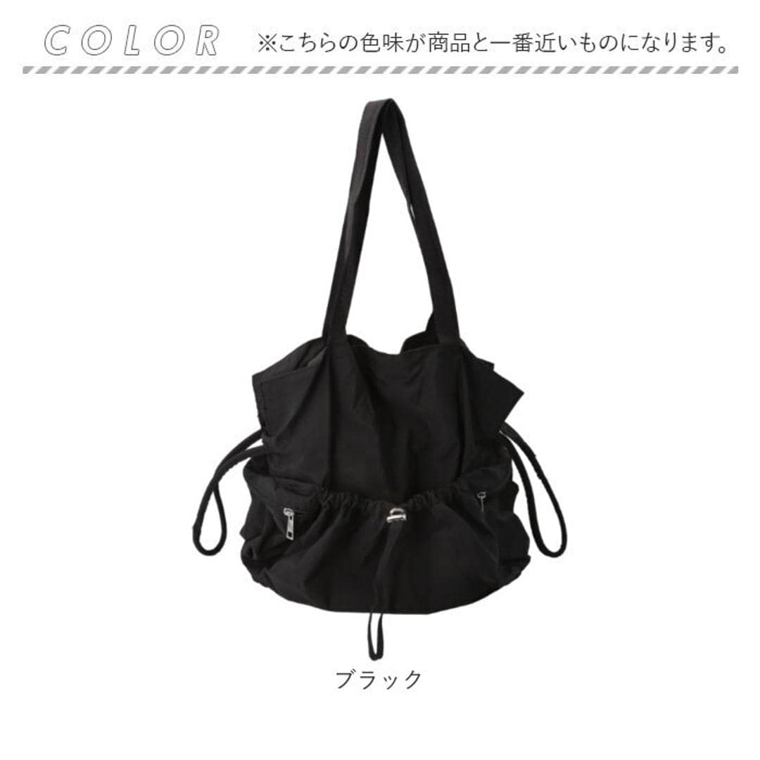 トートバッグ ナイロン レディース 通販 laportadizucchero ラポルタディズッケロ ショルダーバッグ 大容量 ナイロントートバッグ 手提げバッグ 柔らかい やわらかい トートーバック かわいい おしゃれ 軽い 大人 通勤 通学 ギフト ブラック ・