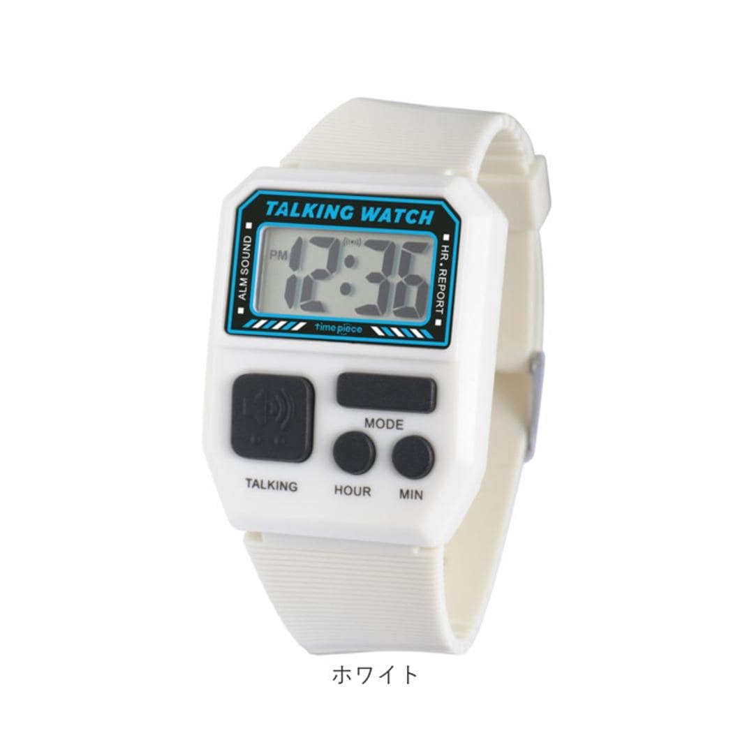 タイムピース 腕時計 トーキングウォッチ TPW101T デジタル 通販 腕時計メンズ 腕時計レディース 時計 とけい ウォッチ Watch Time Piece デジタルトーキングウォッチ ブランド 男女兼用 ユニセックス シンプル ギフト 贈り物 ブラック ・