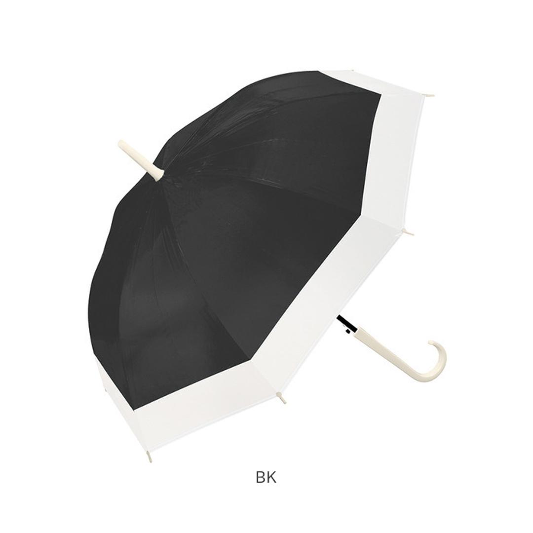 ビニール傘 60cm レディース 通販 長傘 雨傘 ジャンプ傘 傘 ビニール 60センチ 女性 女子 高校生 中学生 通勤 通学 バイカラー 無地 シンプル おしゃれ かわいい 婦人傘 オシャレ 可愛い くすみカラー ツートンカラー 切り替え レディース雨傘 LBL ・