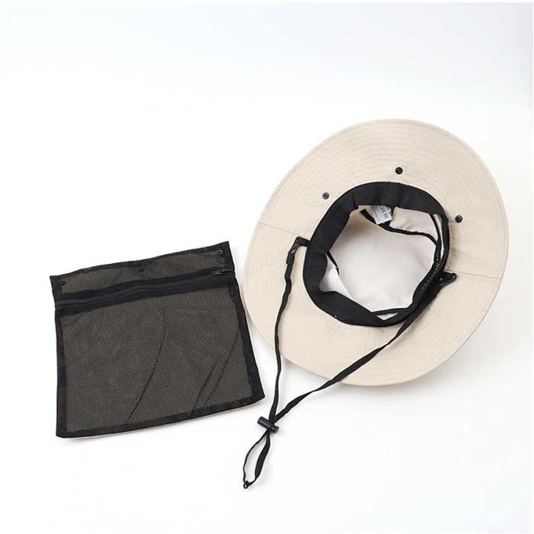 UVカット 帽子 レディース 日よけ 首の後ろ 通販 サファリハット 折りたたみ帽子 つば広帽子 撥水 おりたたみ 折りたたみ 夏 春 秋 アウトドア 運動会 観戦 見学 ガーデニング 農業 庭 手入れ メッシュ 風通し メッシュポケット 保冷剤 レディース帽子 ベージュ ・