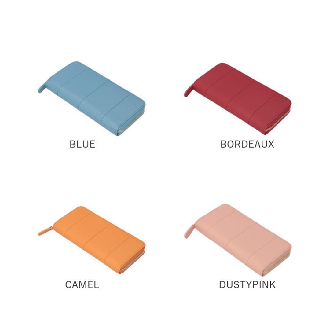 財布 レディース 長財布 大容量 通販 ブランド RafiCaro 牛革 ラウンドファスナー 小銭入れ ギャルソン ウォレット 使いやすい ガバッと開く カード収納 じゃばら おしゃれ シンプル 無地 カラフル ギフト プレゼント BLACK ・