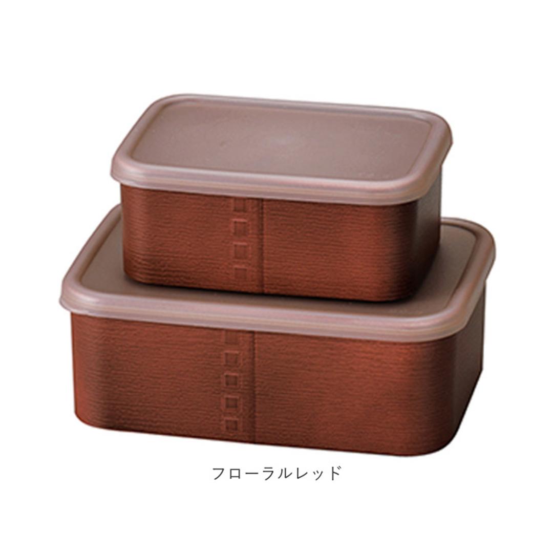 保存容器 プラスチック ケース 通販 日本製 食品保存容器 210ml 435ml 2個セット お弁当箱 ランチボックス 弁当箱 わっぱ型 電子レンジ対応 フタを外して 食洗機対応 蓋以外 入れ子 ランチ プラスチック製 おしゃれ 調味料入れ キッチン用品 ベージュ 小判タイプ