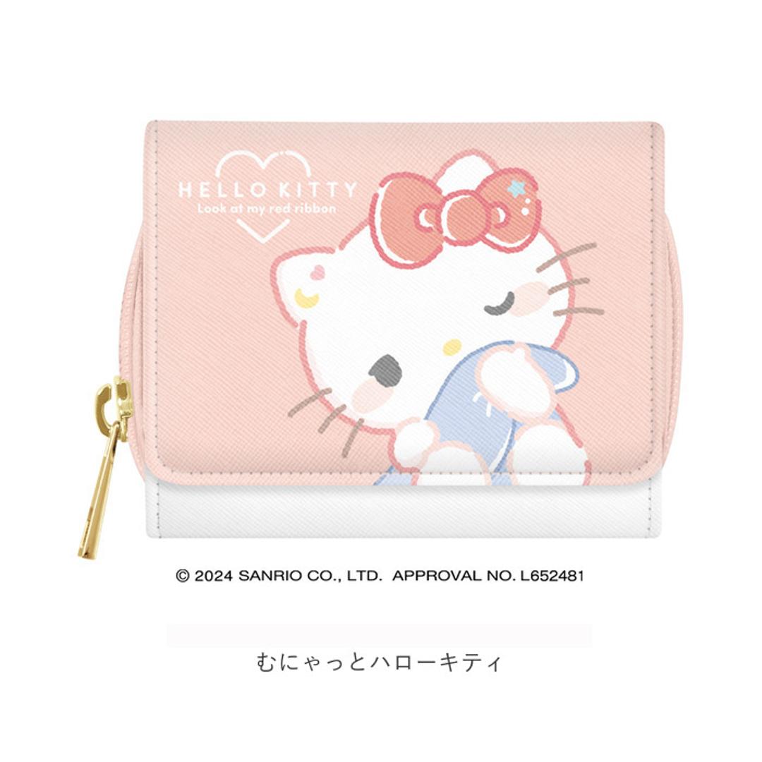 三つ折り財布 キャラクター 通販 3つ折り財布 折りたたみ財布 財布 お財布 ウォレット 折り財布 3つ折り 三つ折り ラウンドファスナー コンパクト 合皮 フェイクレザー レディース キッズ かわいい 可愛い 子供 ジュニア 大人 ギフト 贈り物 むにゃっとシナモロール ・