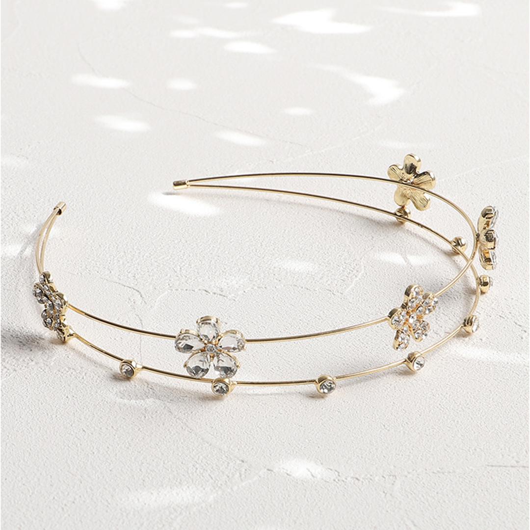 RORA カチューシャ 細め 通販 ローラ アメリア ヘッドドレス ヘアアクセサリー 髪飾り キッズ 子供 子ども こども 女の子 女子 花 お花 キラキラ フォーマル おしゃれ かわいい 入園式 卒園式 入学式 卒業式 発表会 結婚式 キッズファッション ゴールド ・