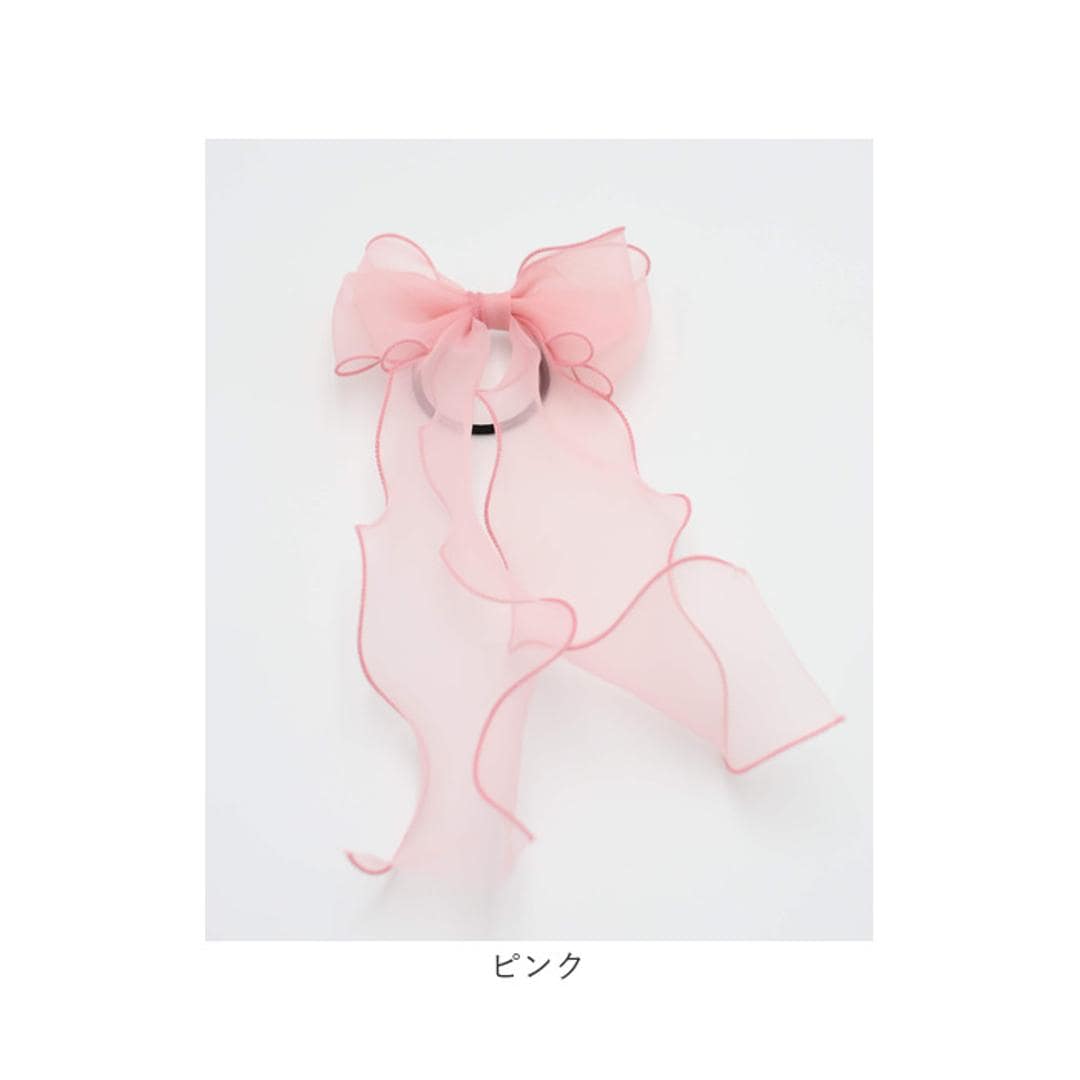 Rora キッズ ヘアゴム リボン 通販 オーガンジー 38042101 アンジュオーガンジーリボンヘアゴム 大きめ 女の子 大人っぽい 卒園式 入学式 卒業式 おしゃれ かわいい オシャレ 可愛い ヘアアレンジ ヘアーアクセサリー ヘアアクセサリー キッズファッション ブラック フリー