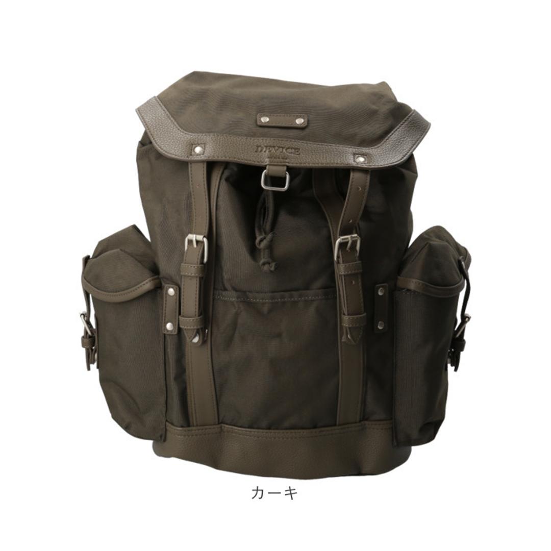 DEVICE リュック デバイス DRN25089 通販 リュックサック バックパック デイパック メンズ A4 撥水 通学 通勤 旅行 アウトドア 背面ファスナー 直結 PC収納 男子 高校生 大容量 シンプル 大人 男性 自転車 バイク メンズバッグ ブラック ・