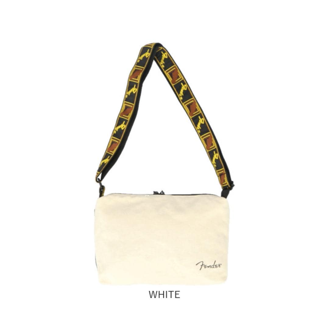 fender フェンダー バッグ 950-6004 通販 ショルダーバッグ ボディバッグ 斜めがけバッグ ミニショルダーバッグ ショルダーバック ボディバック ブランド 布 コットン 帆布 小さめ A5 通学 通勤 旅行 かっこいい 大人 メンズバッグ BLACK ・
