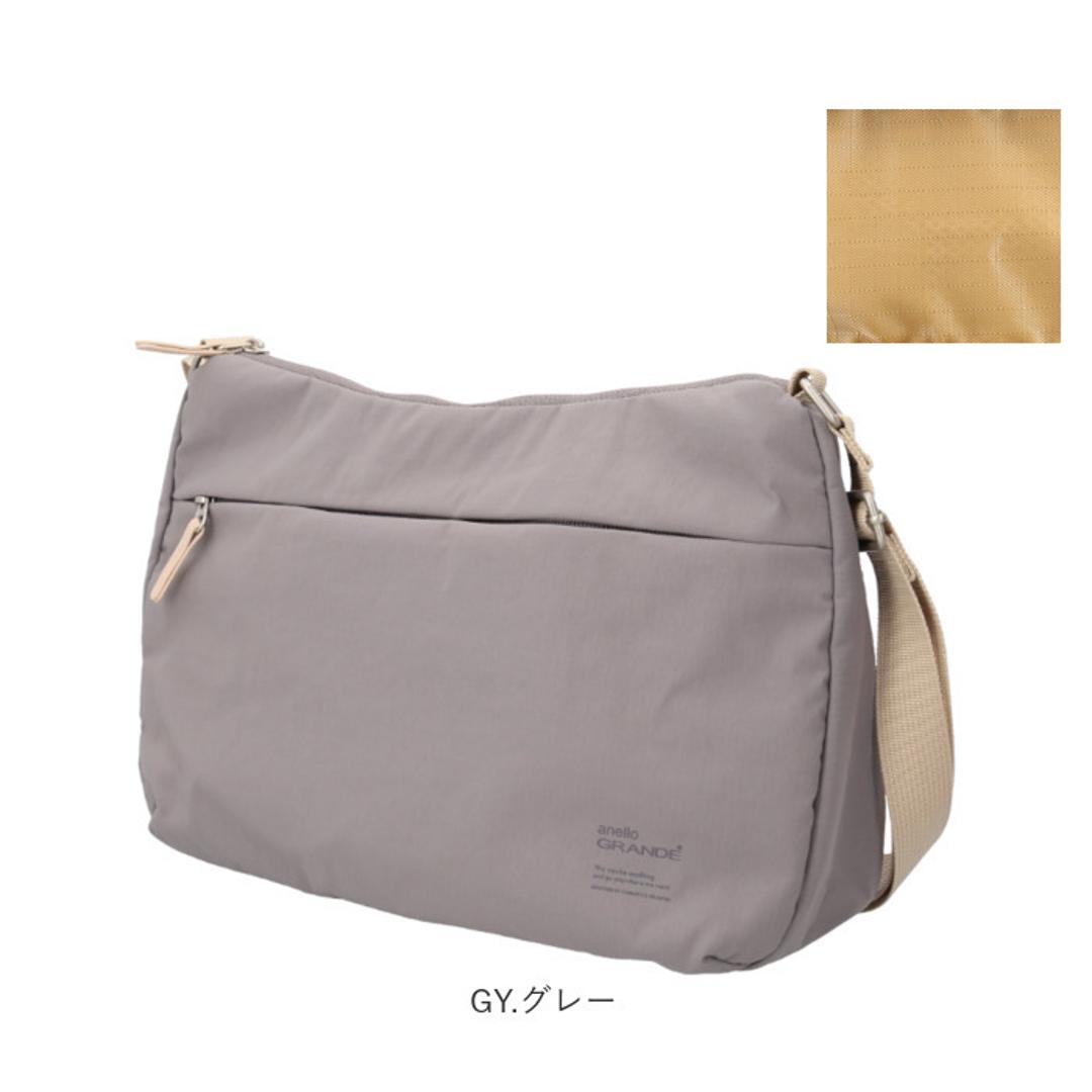アネロ ショルダーバッグ anello GTM0972 通販 anelloGRANDE アネログランデ ショルダーバック 斜めがけバッグ レディース メンズ 大人 大きめ 大容量 軽量 軽い ナイロン 撥水 ポケットが多い 旅行 SABLE レディースバッグ BK.ブラック ・