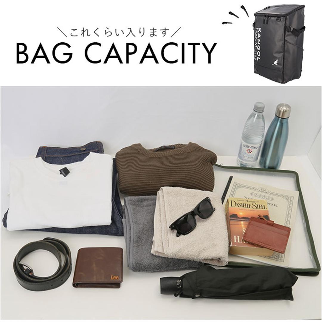 KANGOL カンゴール リュック 250-1570 通販 リュックサック 33L ボックス型 バックパック ボックスリュック デイパック おしゃれ レディース メンズ バッグ レディースバッグ メンズバッグ ブランド 通学 かばん 中学生 高校生 オシャレ ブラック ・