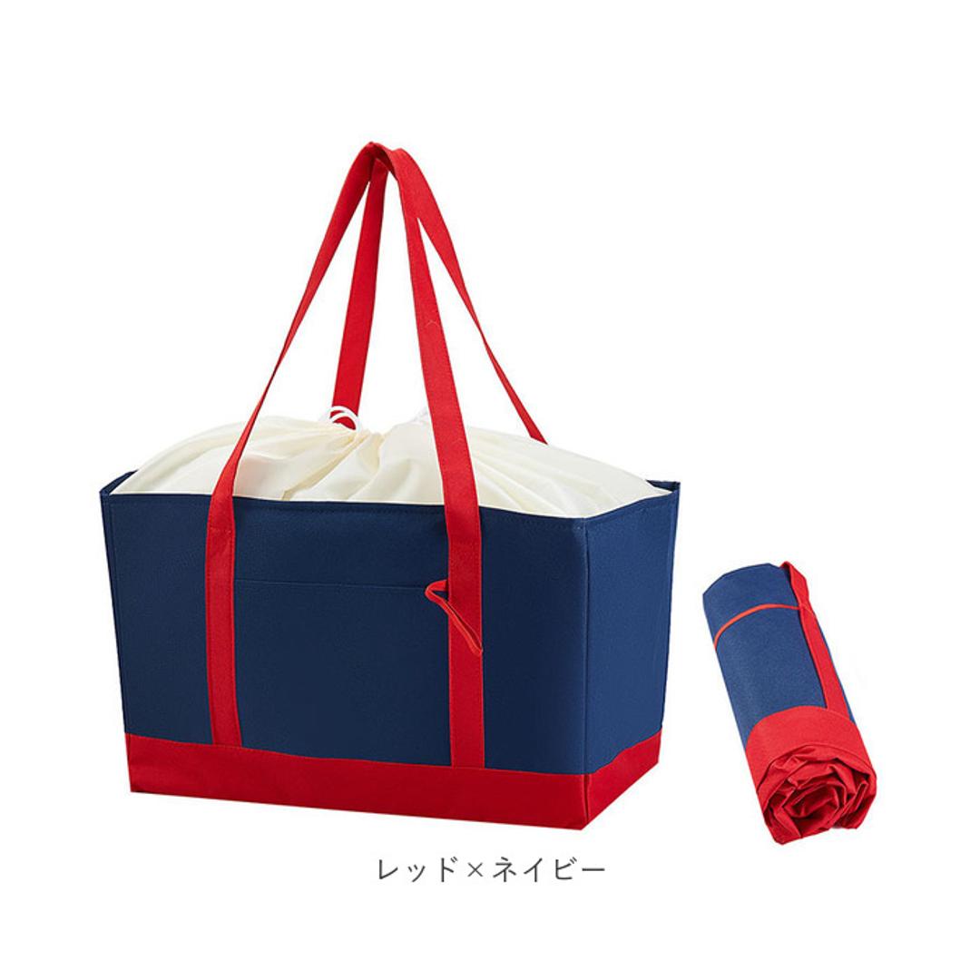 エコバッグ エコバック 大容量 保冷 保温 通販 ショッピングバッグ ショッピングバック トートバッグ レジバッグ レジバック クーラーバッグ カゴ トート マチ広 折りたたみ 折り畳み 保冷保温 コンパクト レジャー ピクニック アウトドア オシャレ おしゃれ レッド×カトラリー ・