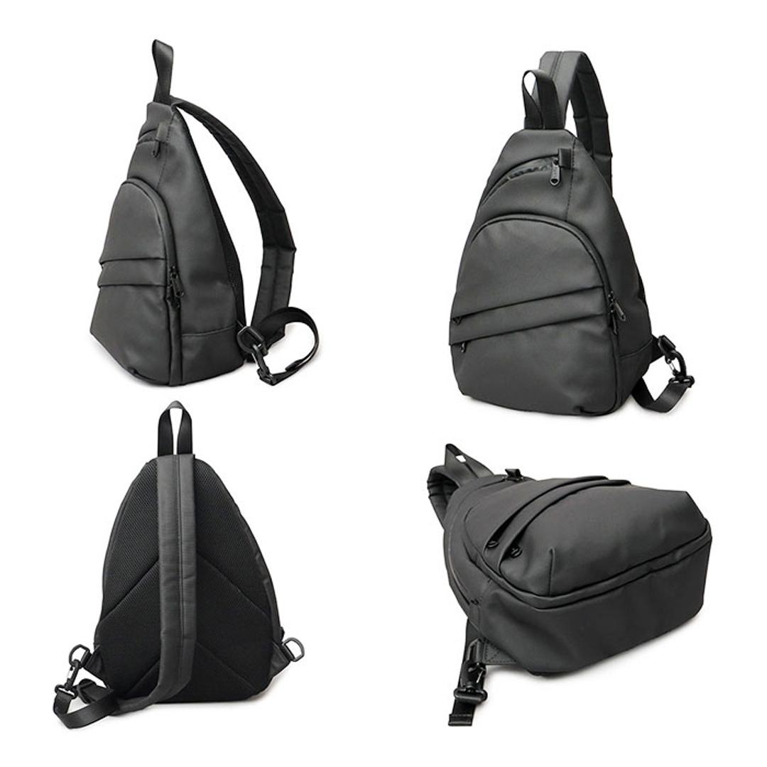 regista レジスタ スリングバッグ 691 通販 スリングバック ワンショルダー ショルダーバッグ ショルダーバック ショルダー 斜めがけ ななめ掛け 肩掛け 鞄 かばん ファスナー ターポリン シンプル 無地 メンズ レディース 男女兼用 ブラック ・