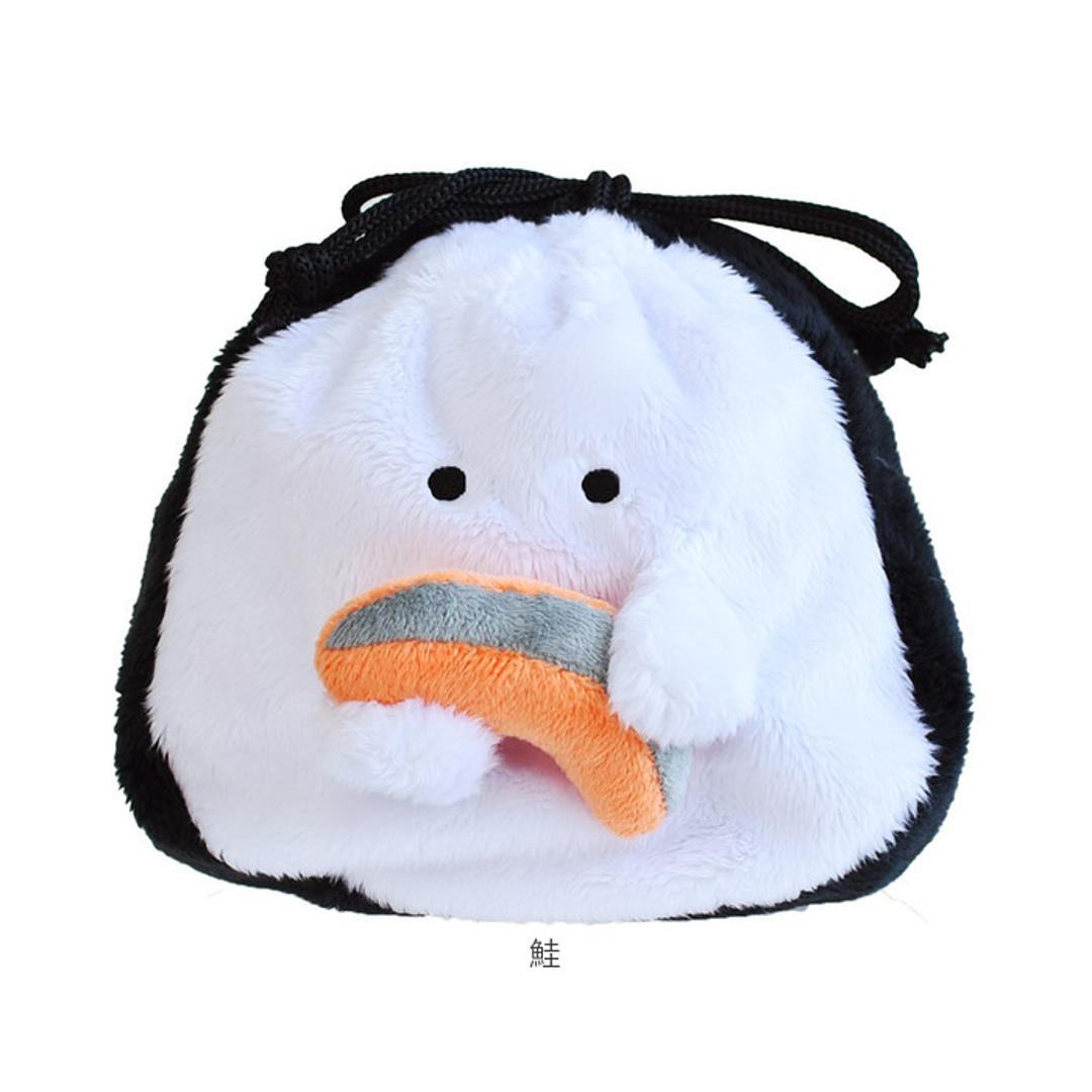 巾着ポーチ かわいい 通販 巾着 ポーチ 巾着袋 小物入れ 化粧ポーチ 持ち歩き コスメーポーチ マルチケース コンパクト 可愛い ぬいぐるみ マスコット 小物収納 整理整頓 旅行 子供 こども 女性 マチ付き ぎゅっとおにぎりさん ギフト 贈り物 天むす ・
