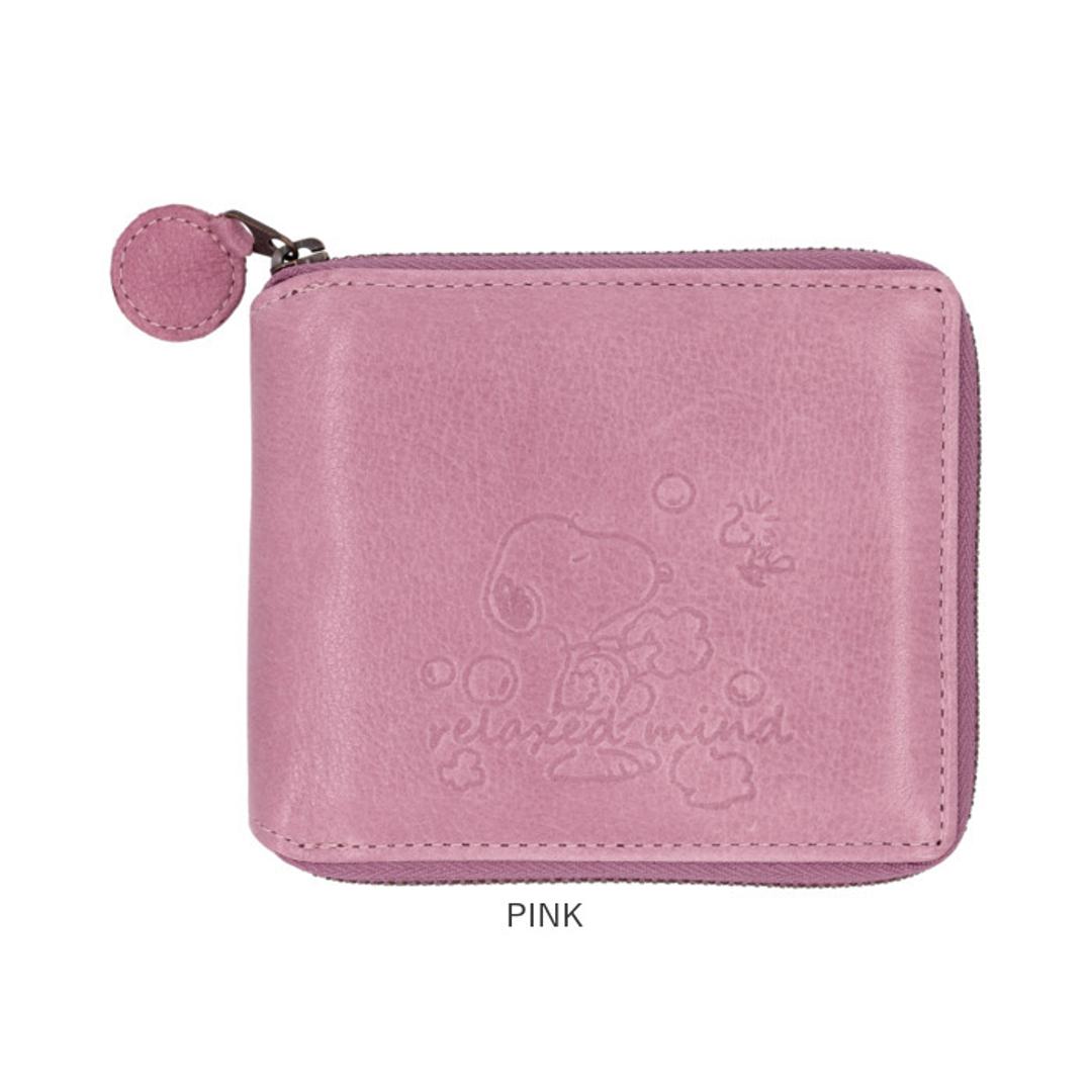 スヌーピー 財布 PEANUTS 7347 通販 二つ折り財布 二つ折り 2つ折り財布 さいふ サイフ お財布 おさいふ レディース ラウンドファスナー おしゃれ 大人かわいい SNOOPY 可愛い 高校生 中学生 シンプル 小銭入れあり レディース財布 BLUE ・