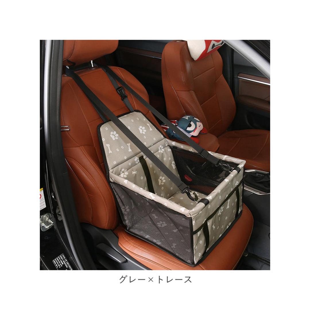 ドライブボックス 犬 猫 通販 小型犬 中型犬 ペット用 ドライブ ペットボックス 折りたたみ コンパクト 旅行 座席 アウトドア お出かけ カー用品 ドライブ用品 カーシート アウトドア ドライブ 犬用品 ペット用品 グレー ・