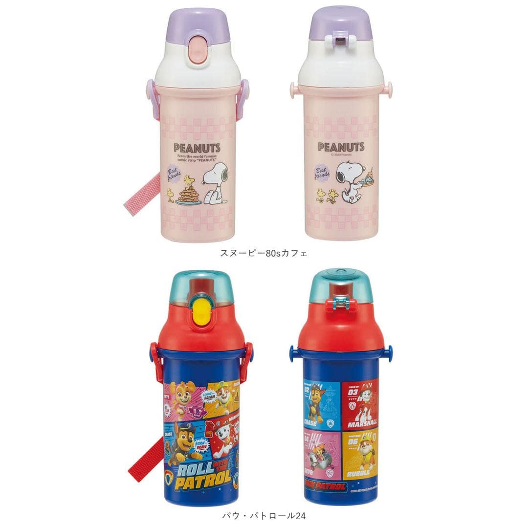 水筒 キッズ 直飲み 通販 抗菌 480ml ワンタッチボトル 大容量 プラスチック製 子ども こども 子供 ショルダー ベルト 食洗 食洗機 通園 通学 小学生 小学校 かわいい パウ・パトロール24 ・