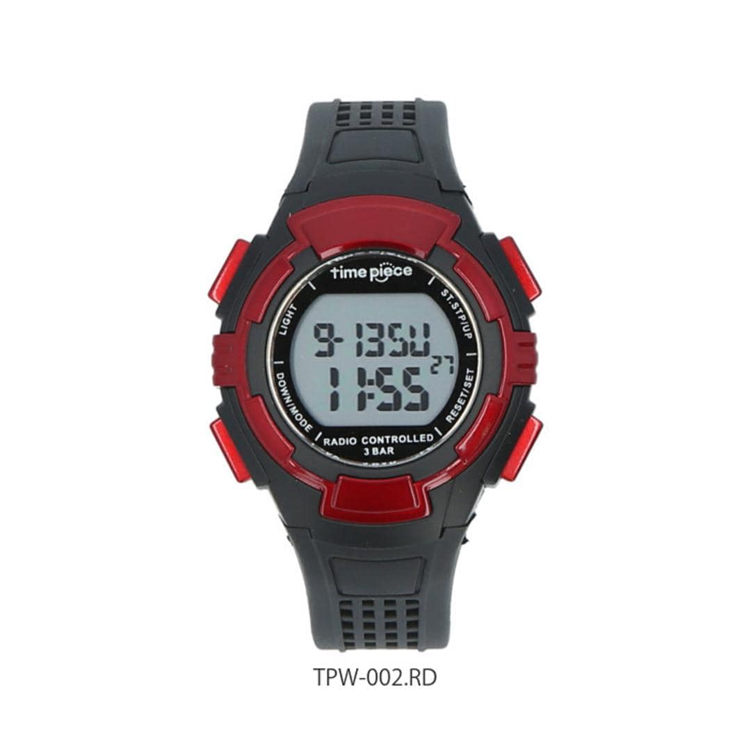 腕時計 メンズ ソーラー 電波 通販 生活防水 シンプル デジタル 電波時計 多機能 男の子 男子 男性 通勤 スポーツ ランニング 男女兼用 中学生 高校生 リストウォッチ time piece タイムピース TPW-001 TPW-002 TPW-001.GM ・