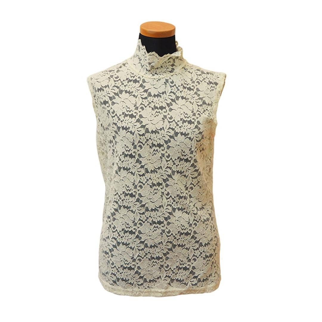 ハイネック レース タンクトップ 通販 ノースリーブ 透け感 トップス ハイネックレースインナー 袖なし 総レース レディース 大人 かわいい きれいめ 上品 セクシー おしゃれ シンプル 女性 top-076 ダイヤモンドハーツ Diamond Hearts ブラック Mサイズ