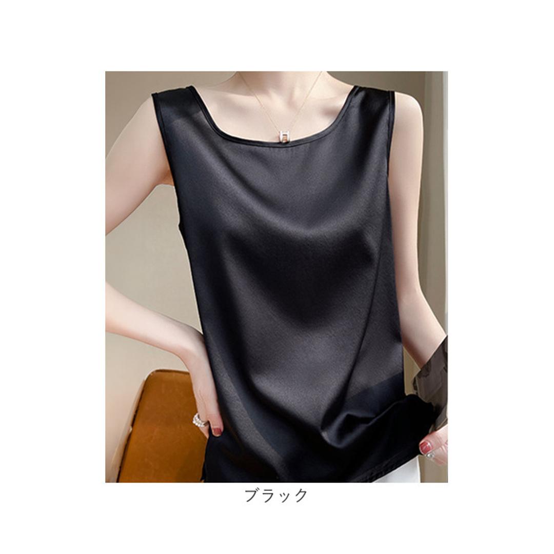 タンクトップ レディース ゆったり 通販 ノースリーブ さらさら ラウンドネック トップス インナー 大人 かわいい きれいめ 上品 シンプル 無地 オフィスカジュアル おしゃれ 可愛い 女性 top-102 ダイヤモンドハーツ Diamond Hearts ホワイト Mサイズ