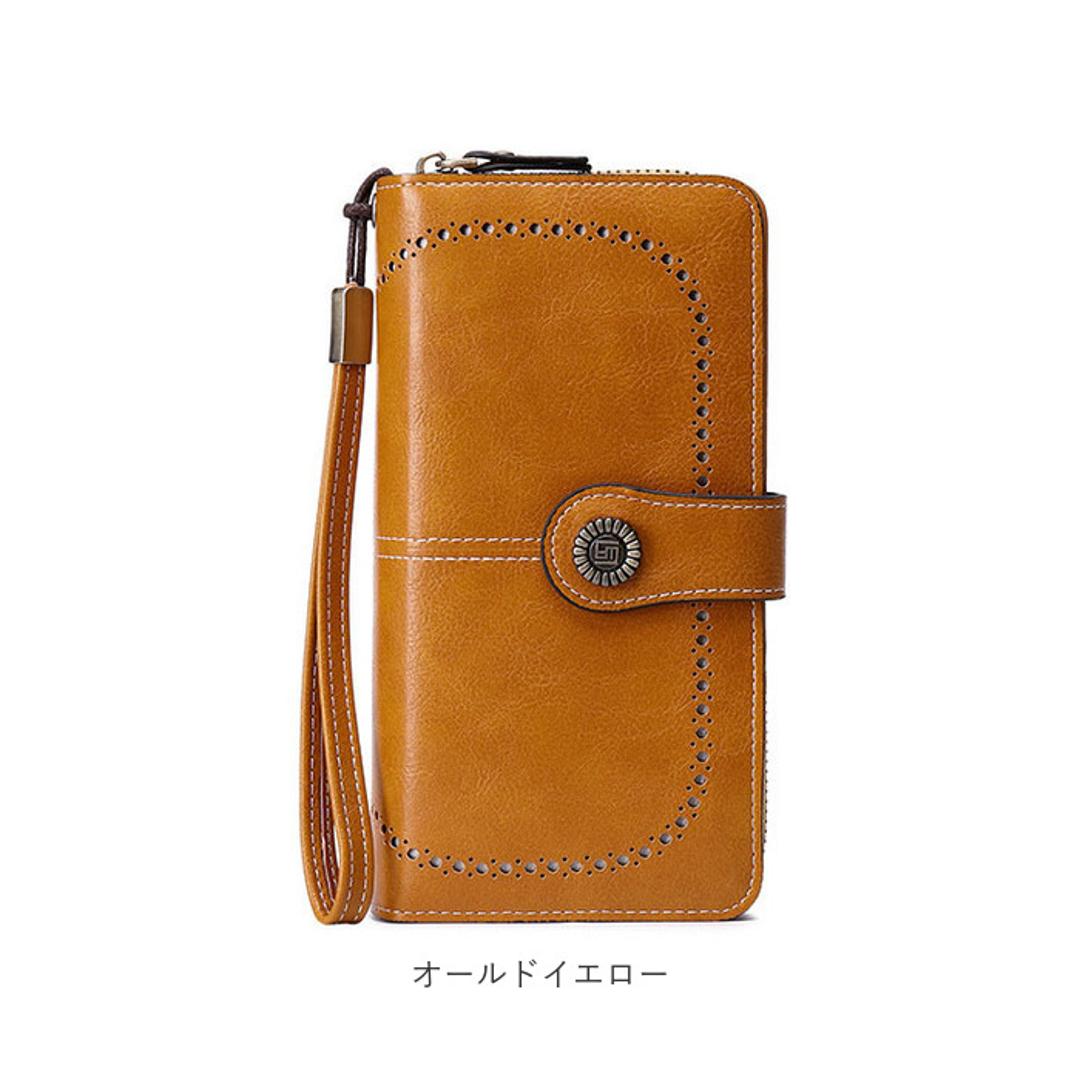 スキミング防止 長財布 レディース 通販 スキミング 防止 財布 長サイフ なが財布 大容量 カードケース カードがたくさん入る カード入れ 多い おしゃれ シンプル ラウンドファスナー RFID 磁気防止 便利 ストラップ スマホ 入る レディース財布 ワインレッド ・