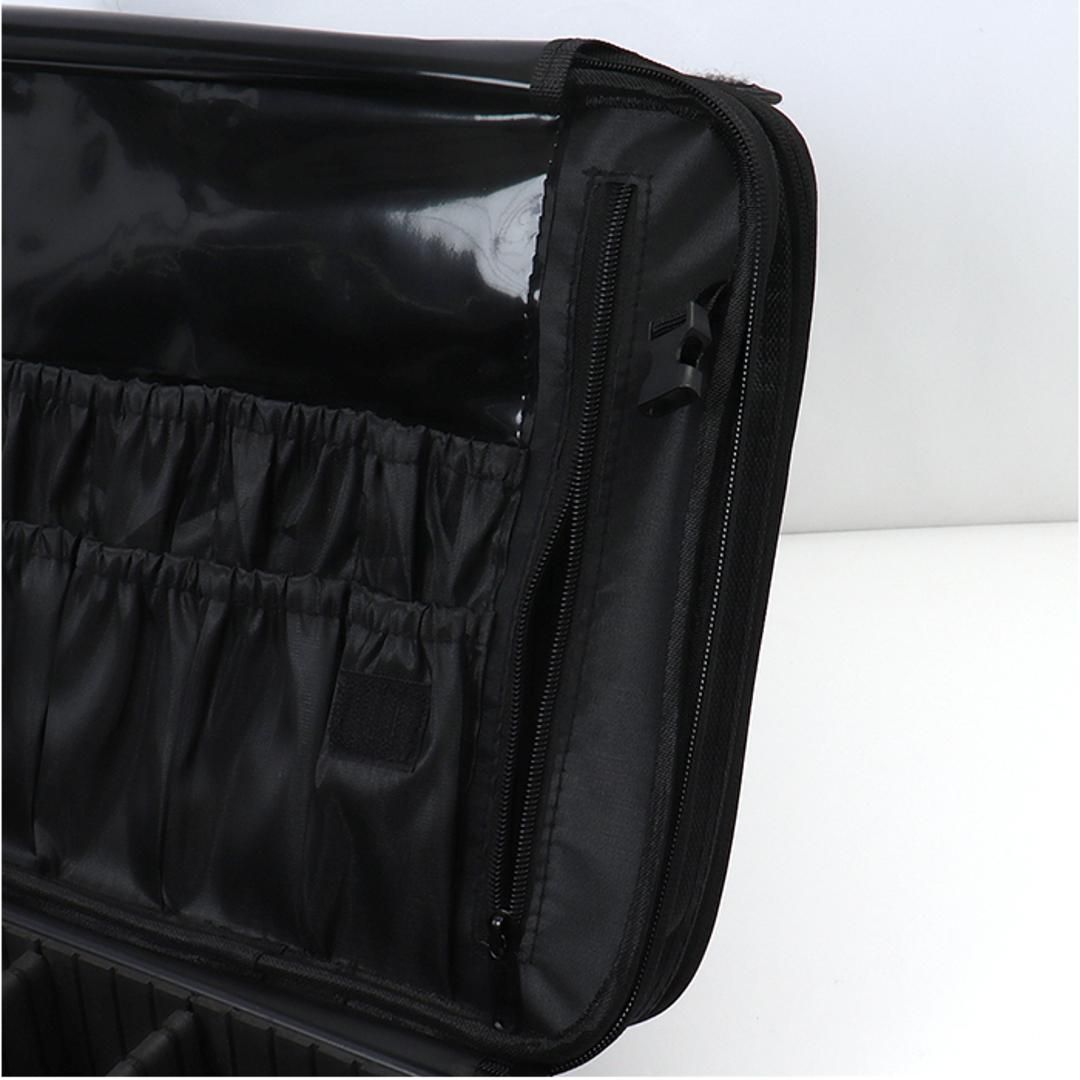 メイクボックス 鏡付き 大容量 通販 コスメケース コスメ収納ケース コスメボックス コスメ収納ボックス ミラー 化粧品ボックス コスメ 化粧品 収納 バニティケース おしゃれ かわいい 持ち運び コスメポーチ シンプル 化粧バッグ メイクバッグ 多機能 便利 ブラック ・