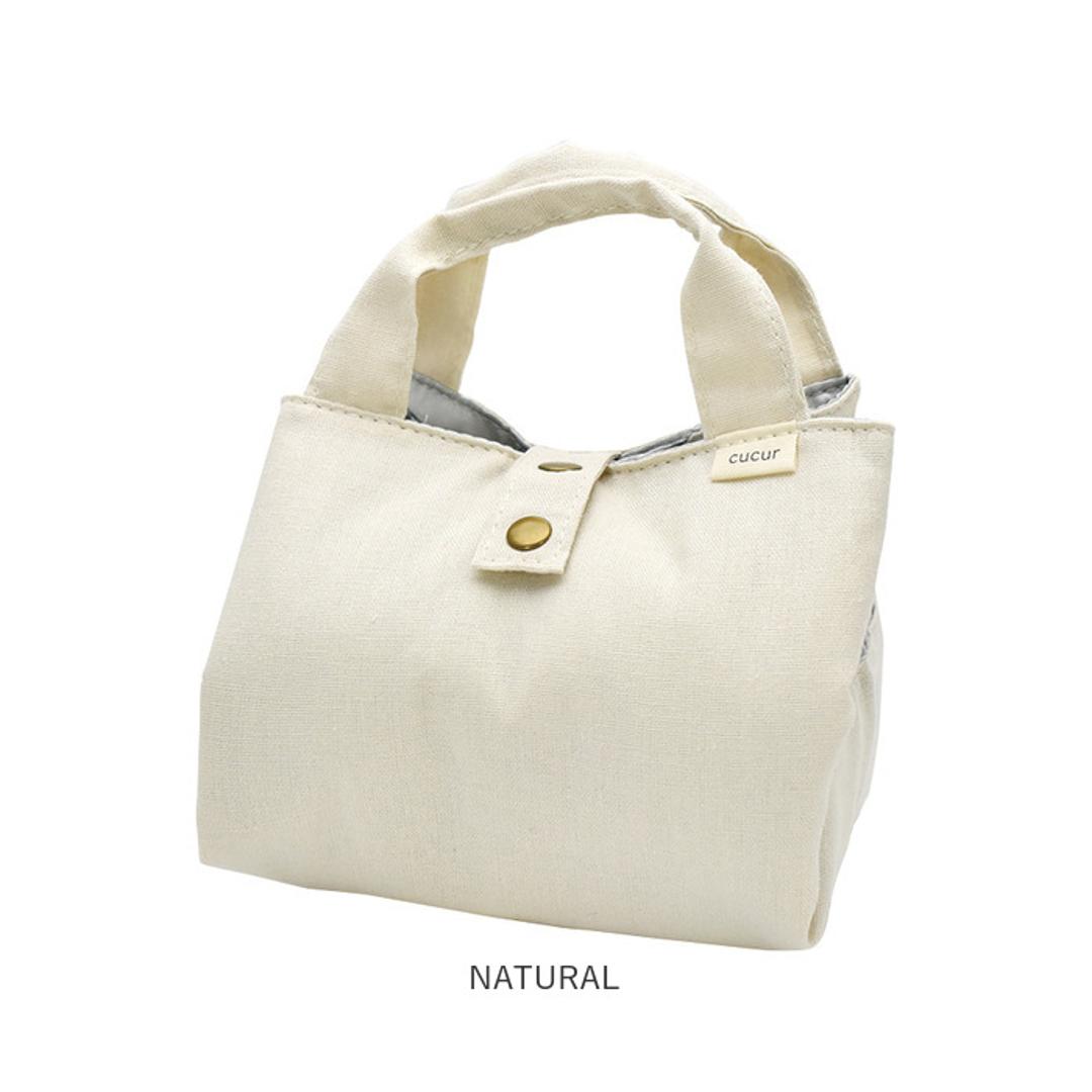 cucur ランチクロス ランチバッグ 通販 ランチクロスバッグ ランチバック お弁当袋 弁当袋 保冷ランチバッグ 保冷ランチバック トート 手提げ 簡易 保冷 保温 お弁当 コンパクト 便利 縛りやすい ボタンで調節 ナチュラル お弁当グッズ おしゃれ BLUE ・