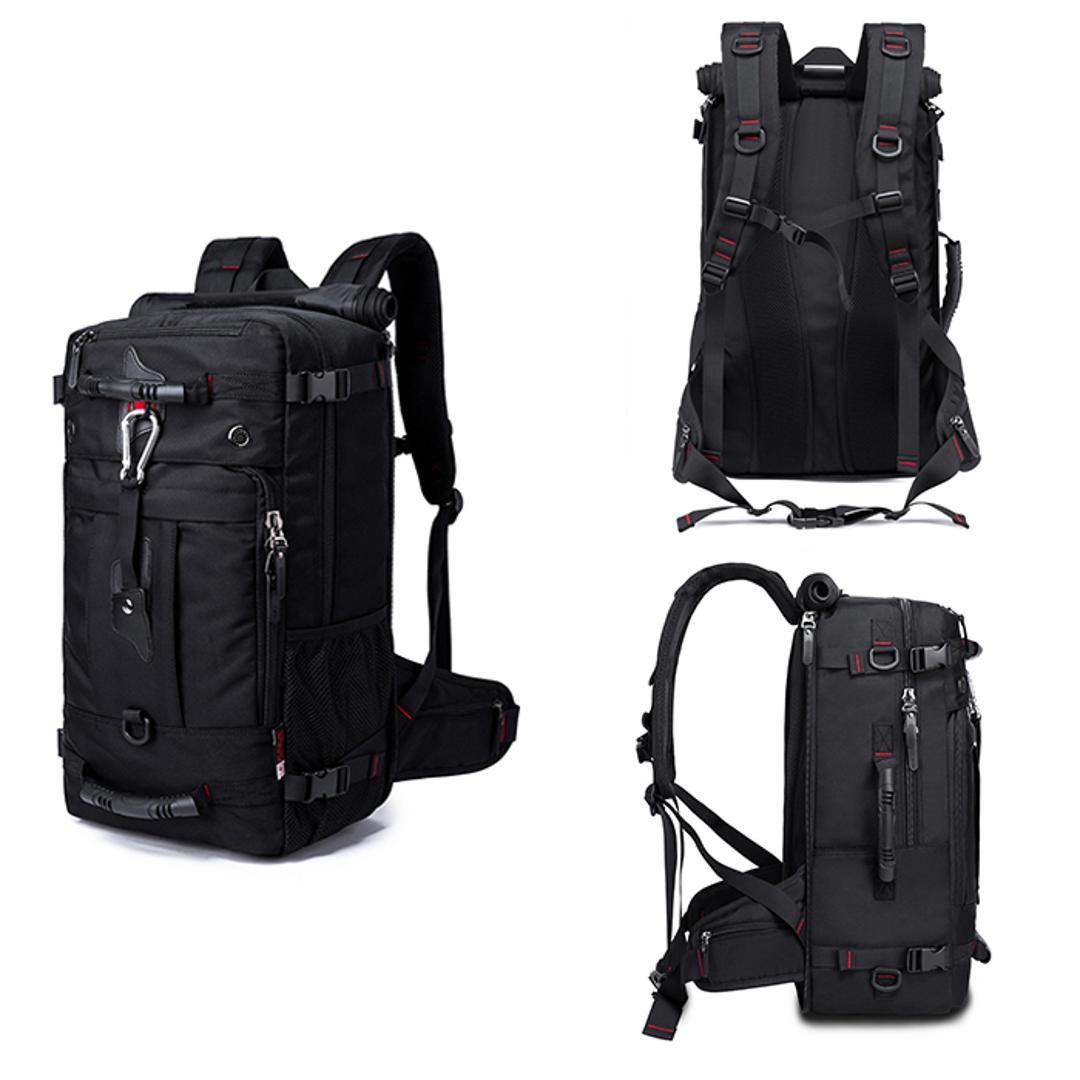 バックパック 40L 通販 リュックサック リュック デイパック 鞄 かばん カバン バッグ バック 大容量 メンズ レディース 3way ビジネスリュック ショルダー肩掛け ハンドキャリー 多機能 撥水 通勤 通学 旅行 出張 アウトドア 登山 防災 遠足 ブラック ・