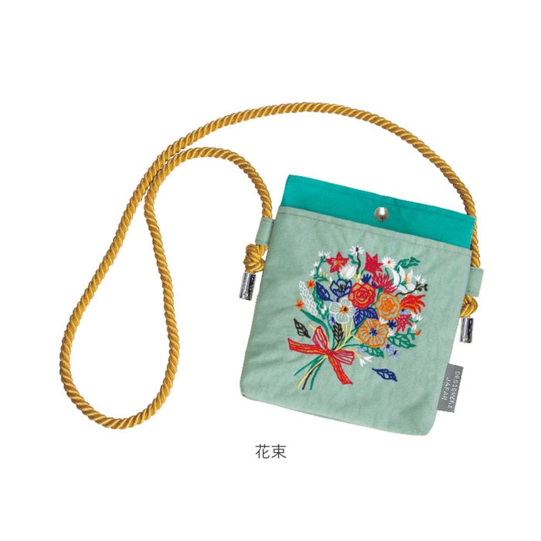 デザイナーズジャパン バッグ 通販 ショルダーバッグ ポシェット 斜めがけバッグ ショルダーバック レディース 小さめ おしゃれ 大人 上品 斜めがけ 軽量 ナイロン かわいい 刺繍ショルダーバッグ DJSP DESIGNERS JAPAN レディースバッグ 山の鳥 ・