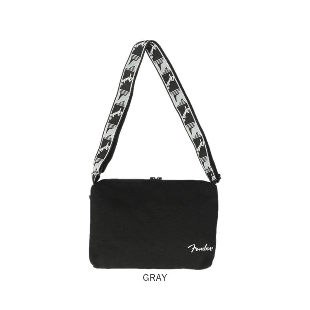 fender フェンダー バッグ 950-6004 通販 ショルダーバッグ ボディバッグ 斜めがけバッグ ミニショルダーバッグ ショルダーバック ボディバック ブランド 布 コットン 帆布 小さめ A5 通学 通勤 旅行 かっこいい 大人 メンズバッグ BLACK ・