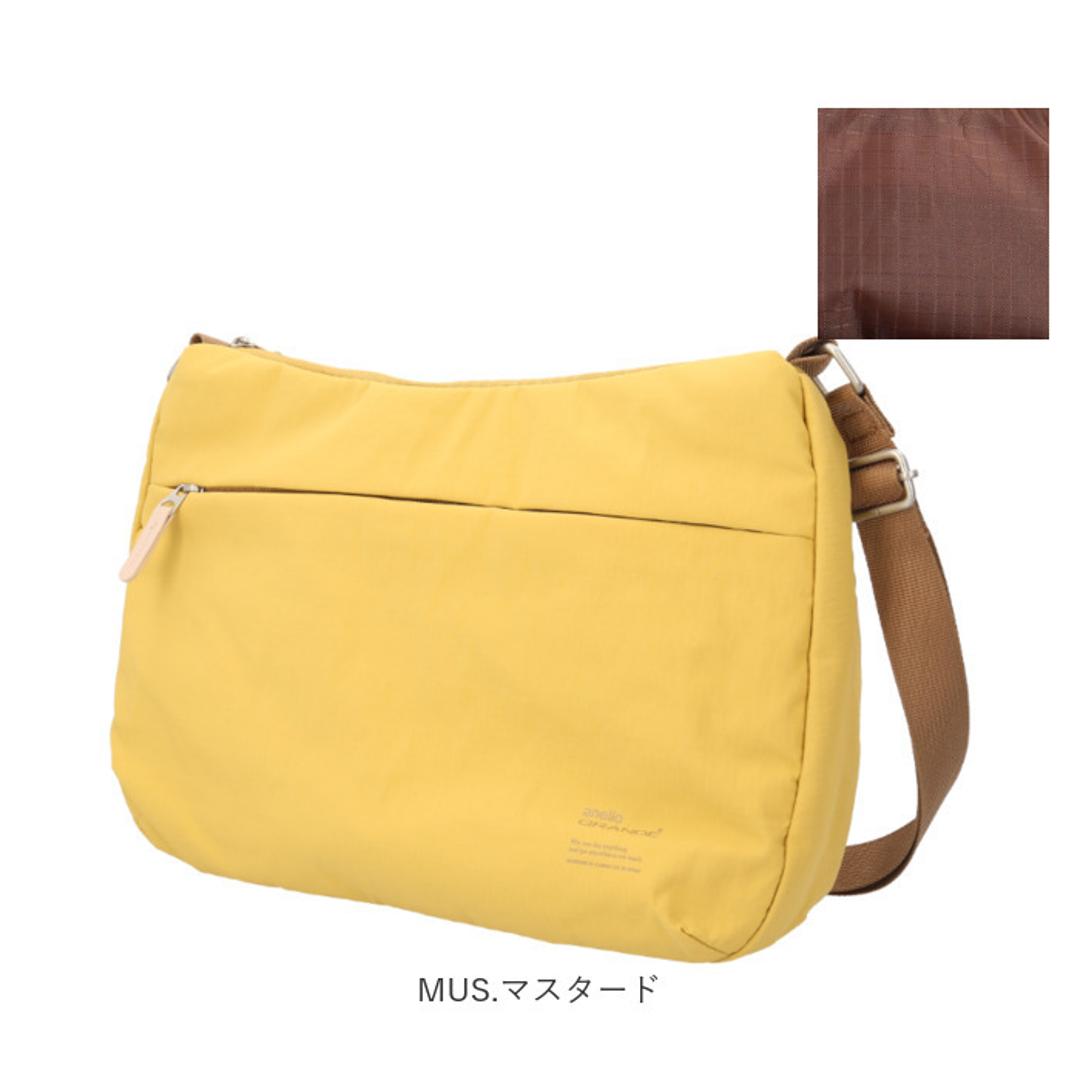 アネロ ショルダーバッグ anello GTM0972 通販 anelloGRANDE アネログランデ ショルダーバック 斜めがけバッグ レディース メンズ 大人 大きめ 大容量 軽量 軽い ナイロン 撥水 ポケットが多い 旅行 SABLE レディースバッグ BK.ブラック ・