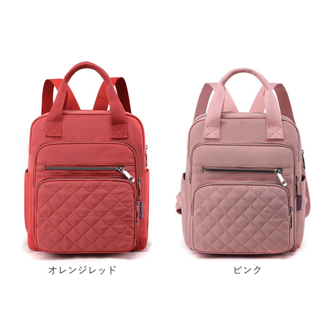 リュック レディース 軽量 おしゃれ 通販 バッグ バック ディバッグ ディバック かばん 鞄 ナイロンバッグ ナイロンバック リュクサック マザーズリュック ショルダーバッグ ショルダーバック 大容量 オシャレ ママリュック 通勤 通学 旅行 ワインレッド ・