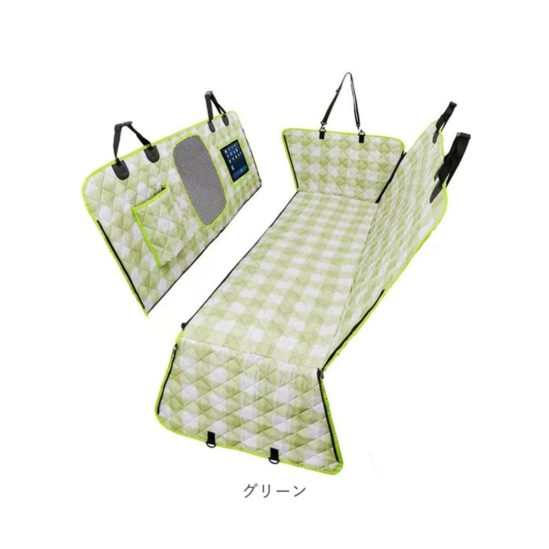 ペット ドライブシート 車用 後部座席 通販 カーシート シート カーシートカバー ペットシートカバー ドライブベッド ペット用ドライブシート 後部座席用 汚れ防止 キズ防止 取付簡単 お手入れ簡単 メッシュ窓 犬 いぬ 車内 車 カー用品 カーアクセサリー グレー ・