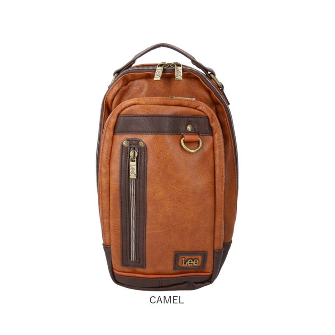 Lee リー ボディバッグ 通販 斜めがけ メンズ レディース ボディバック おしゃれ 斜めがけバッグ 大人 シンプル 無地 ボディーバッグ ボディーバック ギフト バック かばん カバン ギフト 贈り物 かっこいい BLACK ・