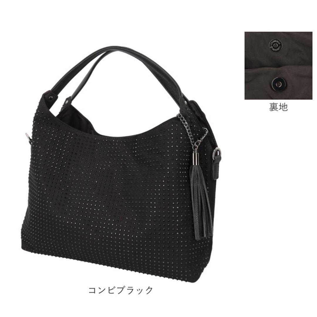 トートバッグ レディース 通販 手提げバッグ ショルダーバッグ 2WAY 肩掛け タッセルチャーム 軽い 軽量 バッグ かばん カバン シンプル おしゃれ かわいい 通勤 通学 女性 大人女子 カジュアル 旅行 ギフト 贈り物 お出掛け ブラック ・