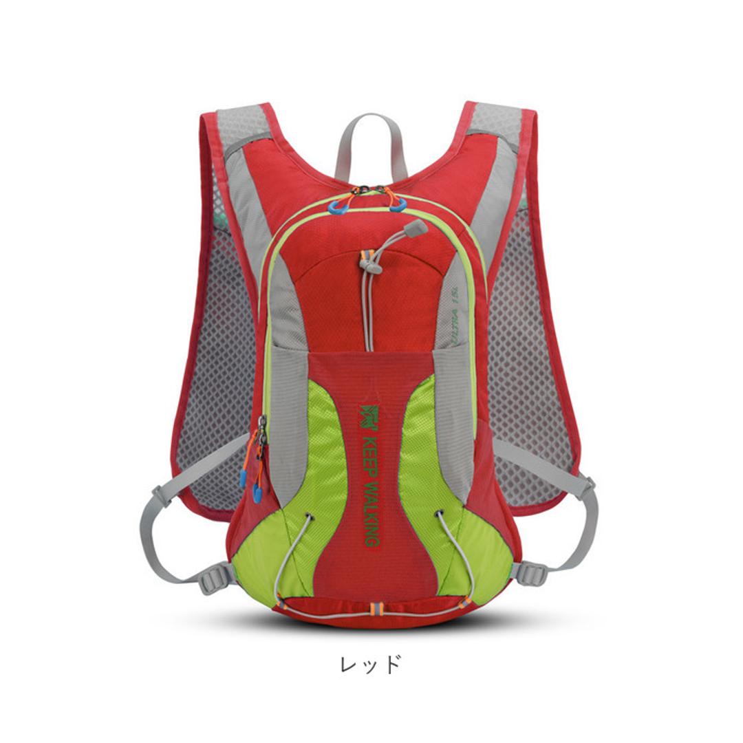 ランニング バックパック 15L 通販 サイクリングバッグ サイクリングリュック ランニングバッグ リュックサック リュック デイパック ランニングバック メンズ レディース マラソン 自転車 アウトドア ウォーキング ハイキング スポーツ ブルー ・