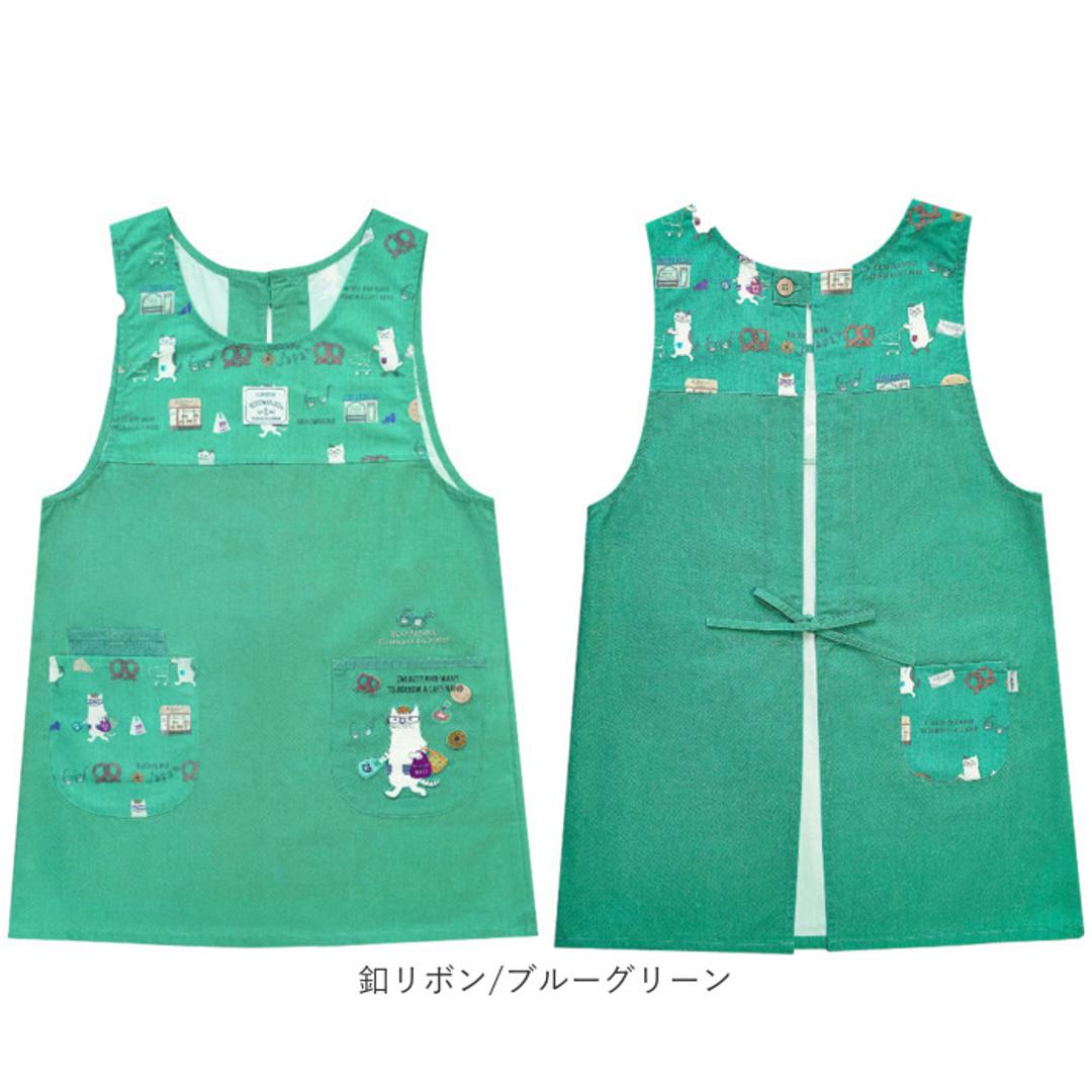 エプロン 猫 通販 クスグルジャパン ねこ柄エプロン 保育士 レディース かわいい おしゃれ 料理 掃除 女性 男性 シンプル カフェエプロン ワークエプロン 敬老の日 母の日 男女兼用 カフェ 喫茶 贈り物 ギフト 両脇釦あき/グレー ・