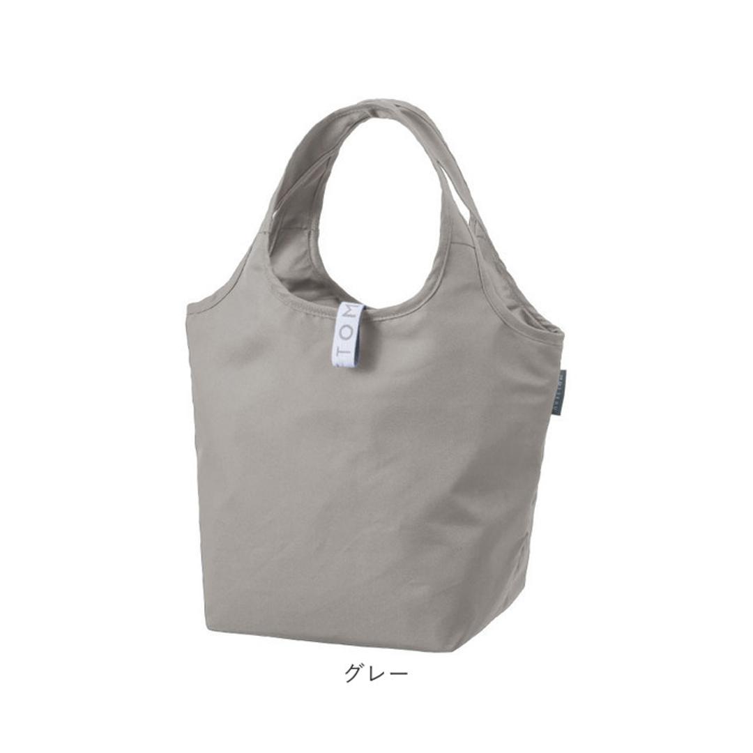 MOTTERU モッテル エコバッグ 折りたたみ 通販 エコバック コンパクト おりたたみ 折り畳み 買い物バッグ 買い物バック 入れやすい 出しやすい 使いやすい トート 手提げ クルリト 保冷バッグ 保冷バック 約13L 日常使い シンプル 無地 ネイビー ・