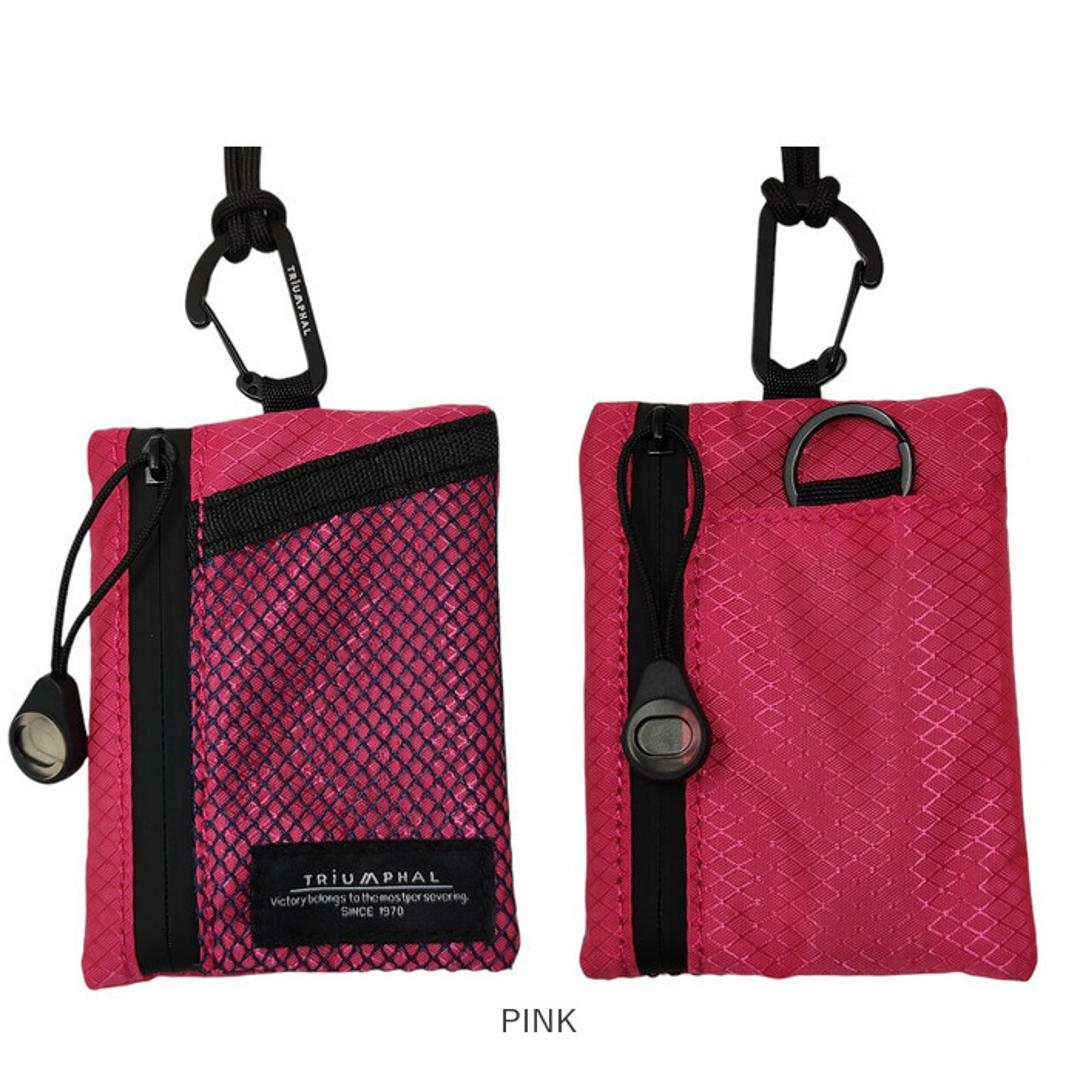 ネックポーチ 通販 ミニネックポーチ ナイロンメッシュ 男女兼用 ポーチ マルチポーチ 財布 パスケース 軽量 軽い コンパクト 小銭ケース ミニウォレット メンズ レディース マルチケース おしゃれ かわいい アウトドア キャンプ ギフト 贈り物 BLACK ・