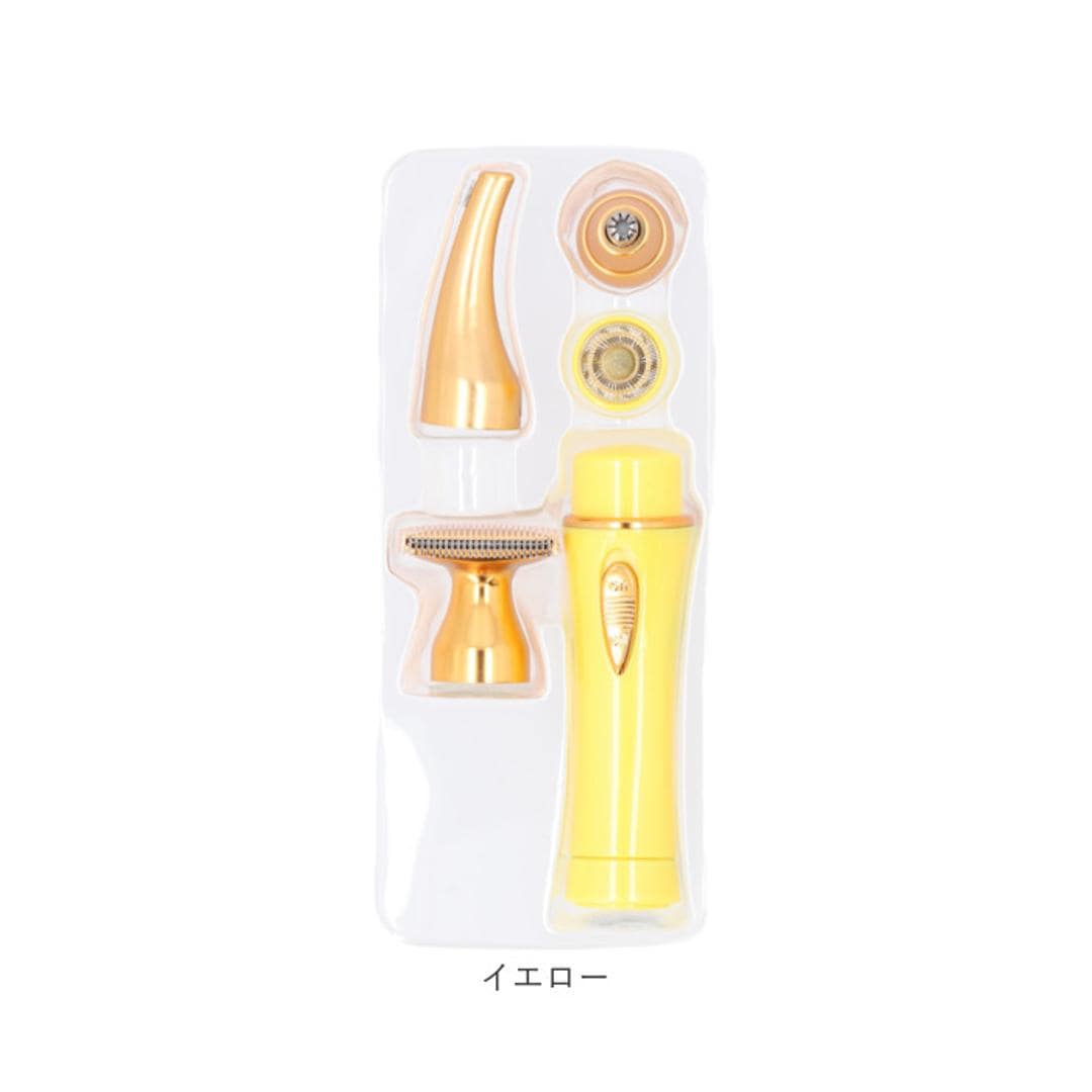 顔 シェーバー 女性用 通販 オムニ シェイバー ミニ mini ノヘア Light 4C Plus レディースシェーバー フェイスシェーバー YMO-111L4C 鼻毛カッター 眉毛 ムダ毛処理 電池式 美容家電 水洗い バスルーム 日本製 フェイスケア ホワイト ・
