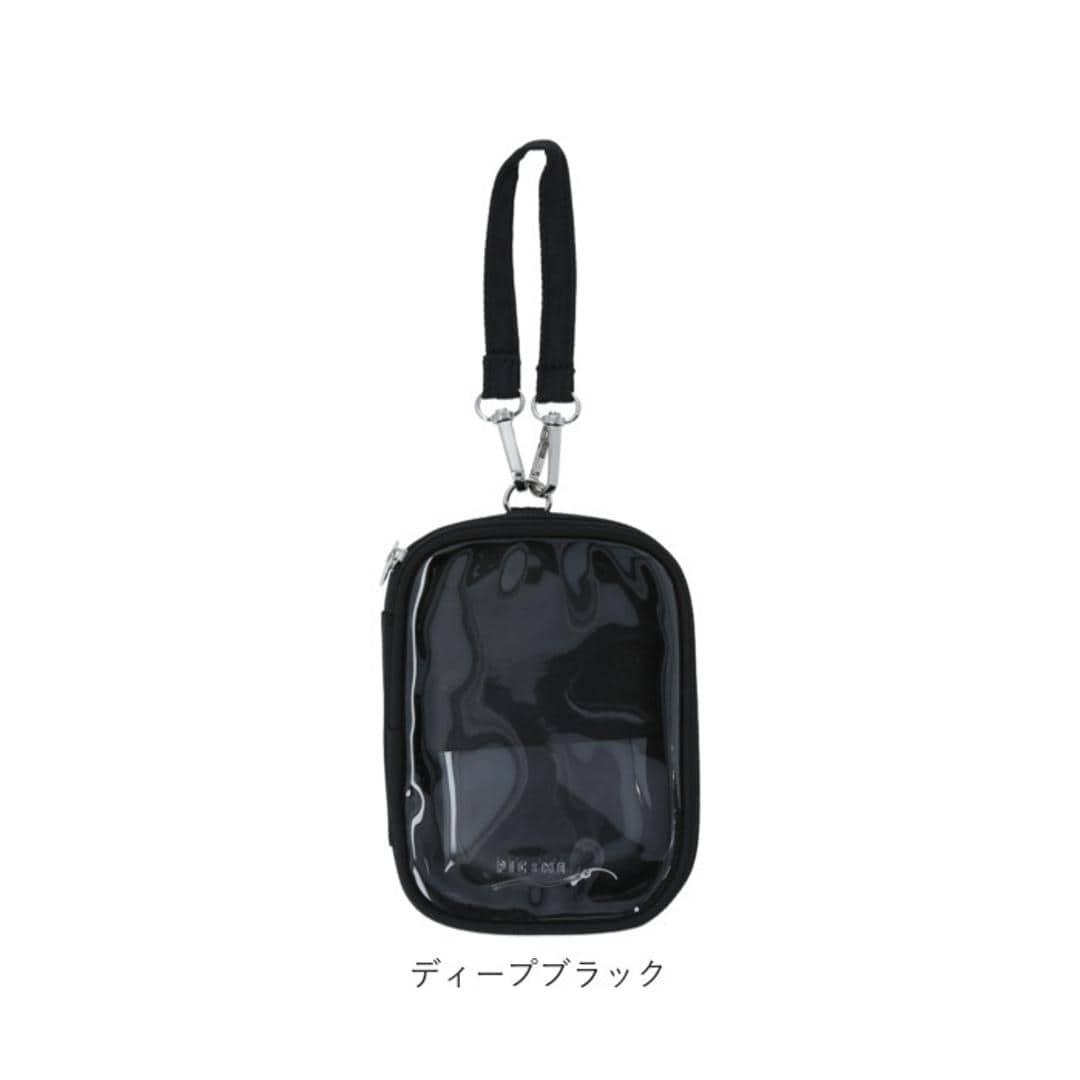 q-lia クーリア アクスタケース Mサイズ 通販 アクスタ アクリルスタンドケース マルチケース ポーチ ミニポーチ 収納ケース 収納 M キーホルダー 持ち運び クリア 透明 推し活 推し 推し色 ペールブルー ・