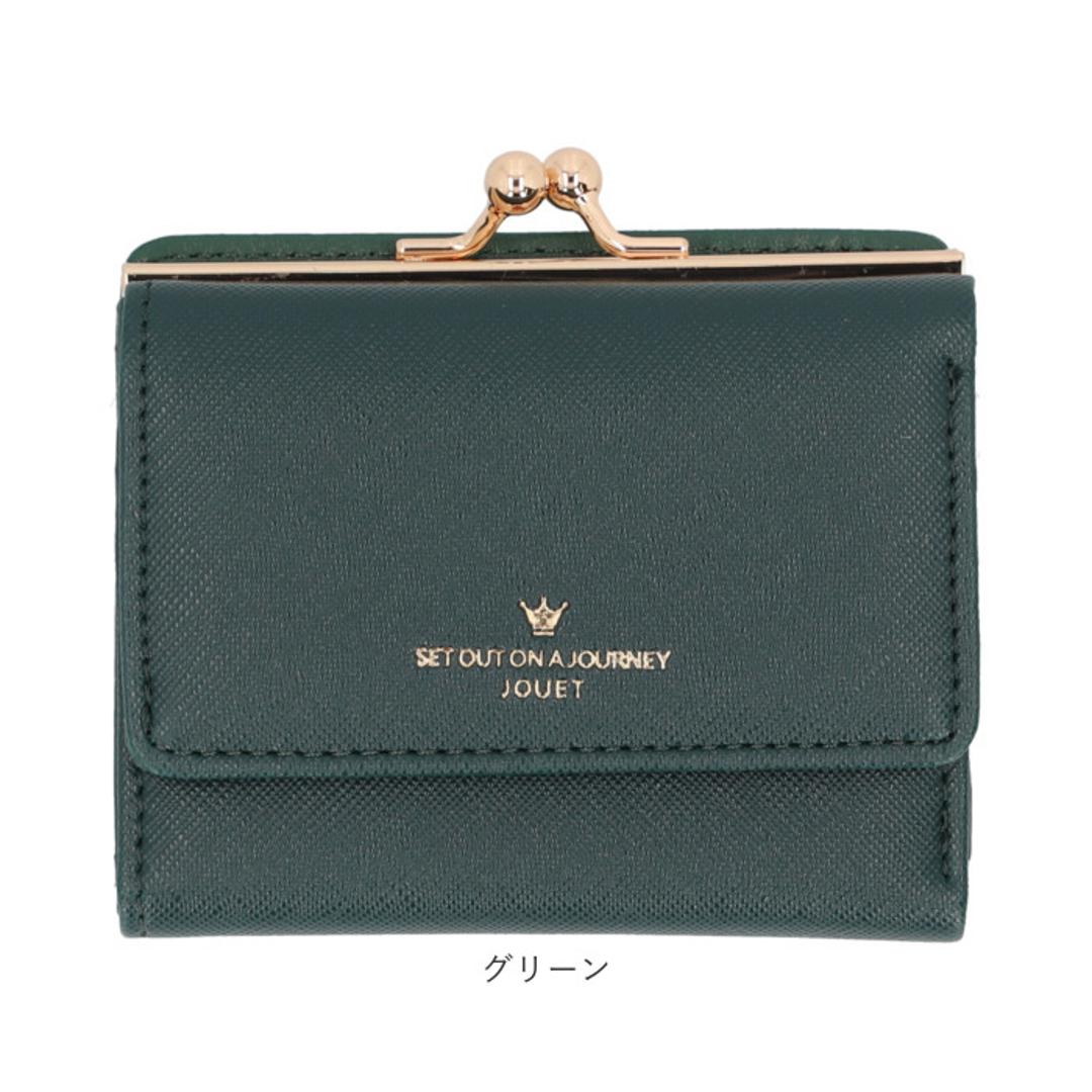 jouet 財布 ジョエット j5573 通販 三つ折り財布 折りたたみ財布 3つ折り財布 ミニ財布 スマート財布 三つ折り レディース がま口財布 がま口 小銭入れ コンパクト おしゃれ 女性 女の子 女子 女子高生 小学生 中学生 レディース財布 ブラック ・
