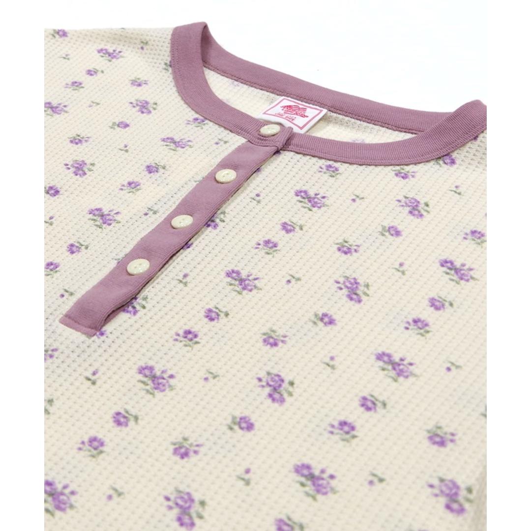 JEMORGAN サーマル レディース 通販 ジェーイーモーガン JE130-59S クレリック ヘンリーネック ワッフル ロンT Tシャツ 長袖Tシャツ カットソー 長袖 トップス ワッフル生地 パック入り おしゃれ シンプル レディースファッション ピンク(34) ・