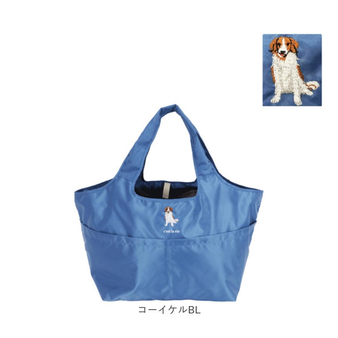 エコバッグ ポケット 大容量 通販 エコバック トートバッグ トートバック 手提げ トート 巾着タイプ 巾着 買い物 簡易 保冷保温 コンパクト 持ち運び 折り畳み おりたたみ レディース メンズ 男女兼用 ユニセックス シンプル かわいい 可愛い ミヌエットBK ・