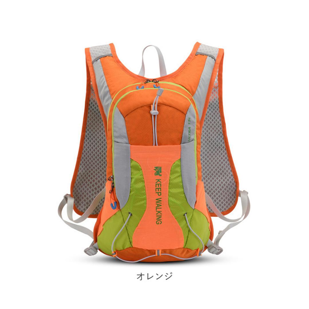 ランニング バックパック 15L 通販 サイクリングバッグ サイクリングリュック ランニングバッグ リュックサック リュック デイパック ランニングバック メンズ レディース マラソン 自転車 アウトドア ウォーキング ハイキング スポーツ ブルー ・