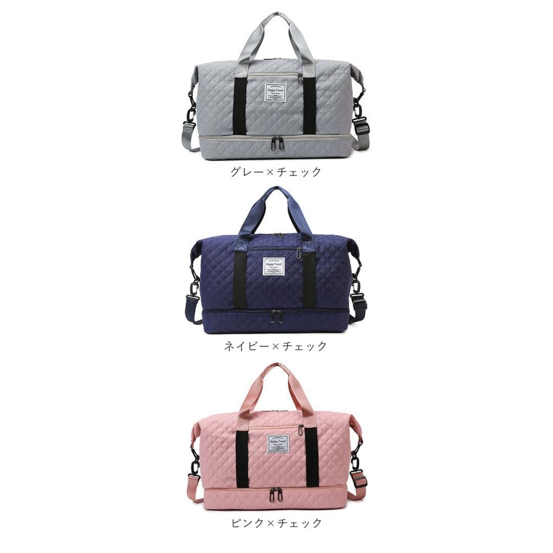 ボストンバッグ 乾湿分離 通販 ボストン バッグ スポーツバッグ ジムバッグ レディース 旅行バッグ 旅行カバン 旅行かばん 旅行鞄 ボストンバック 旅行バック 旅行 大容量 キャリー オン 修学旅行 分離 スペース 軽量 軽い スポーツ ジム ヨガ レディースバッグ ベージュ ・