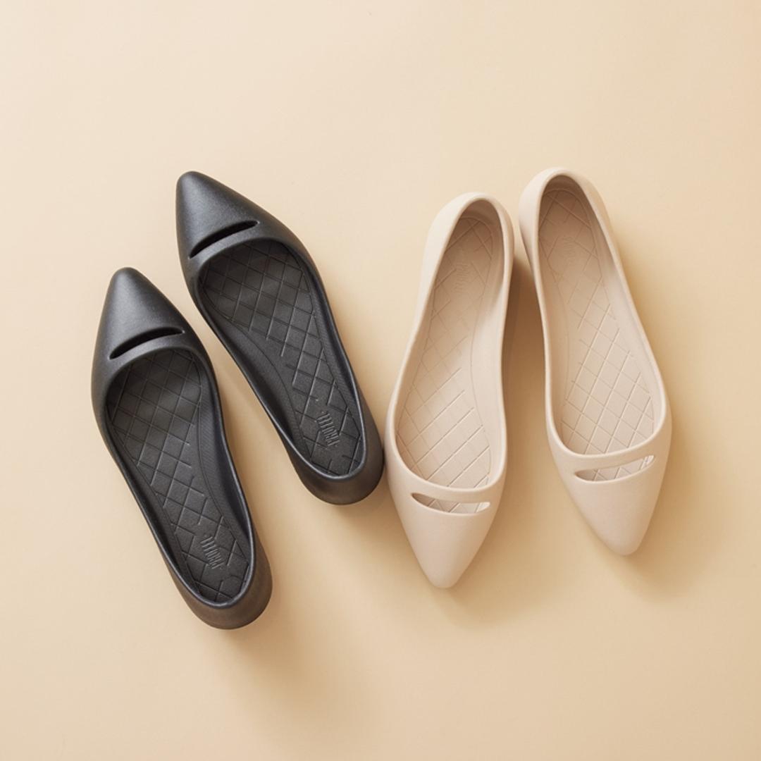 リカバリーサンダル パンプス 通販 フラットパンプス レインパンプス リカバリー PROFEEL プロフィール リカバリーパンプス PRF-001 軽量 軽い 耐水 洗える 履きやすい 歩きやすい 疲れにくい レディースシューズ レディース靴 ブラック S(22.5-23cm)