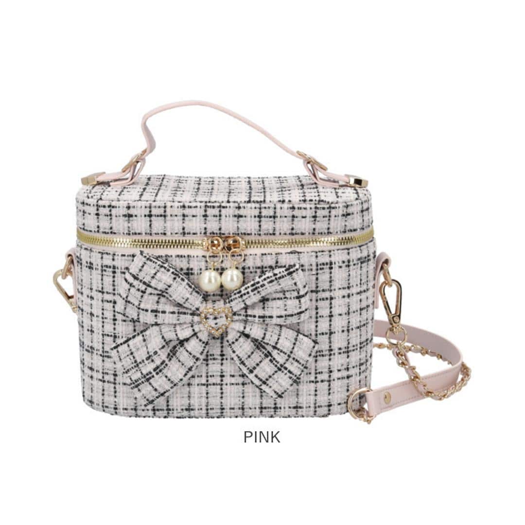 バニティバッグ ショルダー 通販 ショルダーバッグ バニティポーチ ハンドバッグ 斜めがけバッグ 肩掛け レディース おしゃれ かわいい 333137 ガーリー 大人かわいい リボン 女性 女子 通勤 通学 高校生 中学生 オシャレ 可愛い レディースバッグ BLACK ・