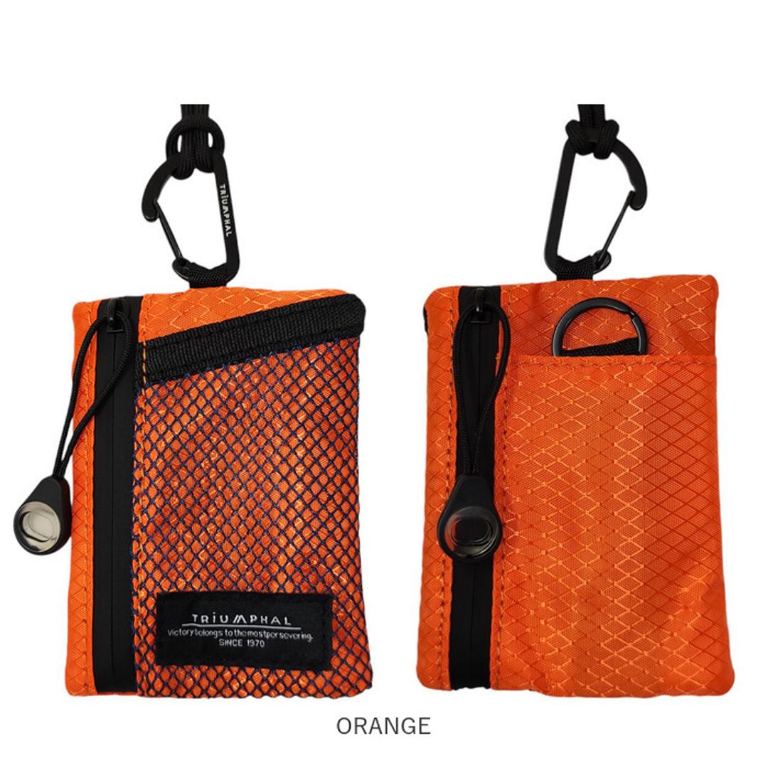 ネックポーチ 通販 ミニネックポーチ ナイロンメッシュ 男女兼用 ポーチ マルチポーチ 財布 パスケース 軽量 軽い コンパクト 小銭ケース ミニウォレット メンズ レディース マルチケース おしゃれ かわいい アウトドア キャンプ ギフト 贈り物 BLACK ・