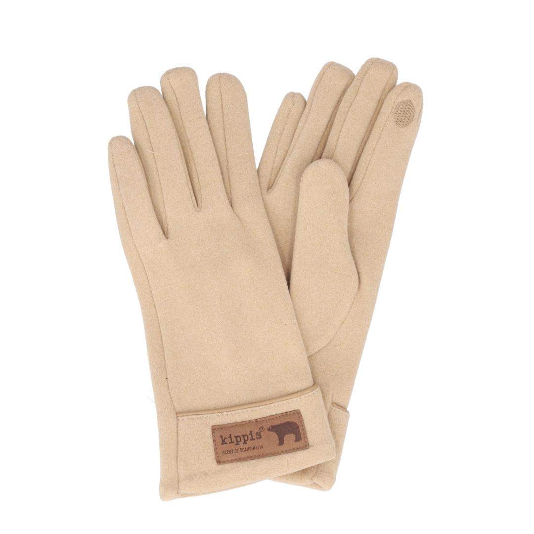 キッピス 手袋 251-FTKP147 通販 kippis 5本指手袋 五本指手袋 グローブ スマホ対応 レディース フリース きれいめ おしゃれ かわいい ブランド 秋冬 防寒 冬 自転車 通勤 通学 女性用 女子 レディース手袋 OFFWHITE ・